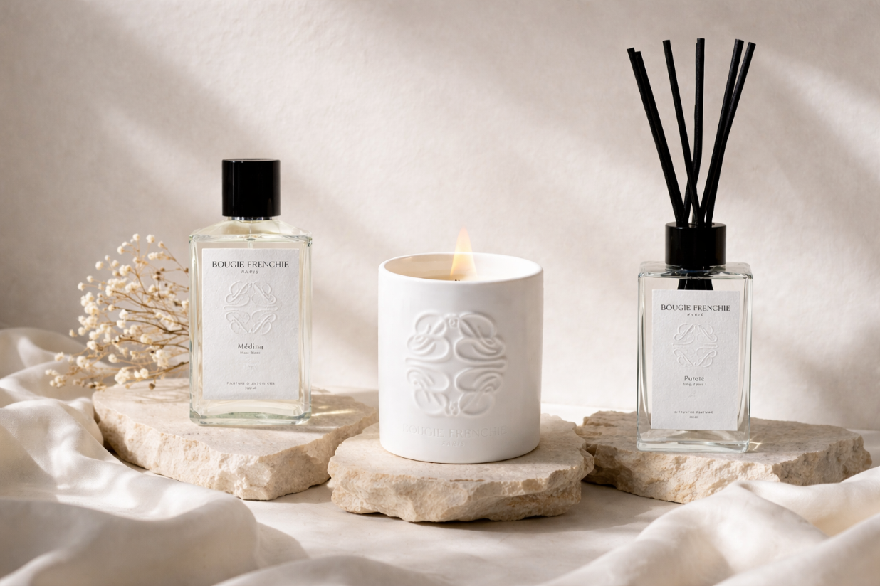 PACK bougie parfumee diffuseur et spray d'intérieur à macon lyon